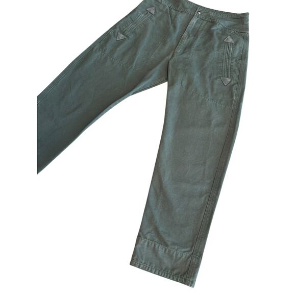 Isabel Marant Étoile Raluniae High-Rise 100% Cotton Canvas Trousers FR-36 US-4 - Picture 2 of 12